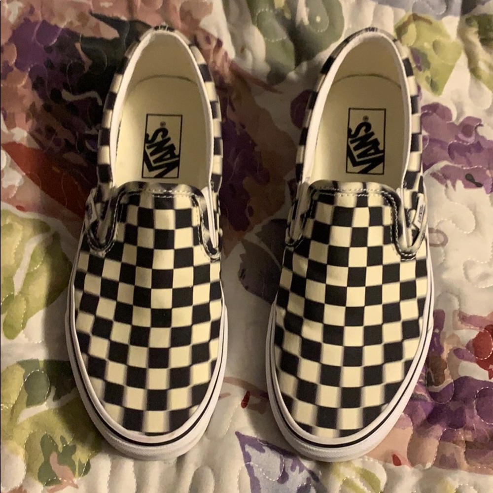 Psychedelic Checkerboard Vans